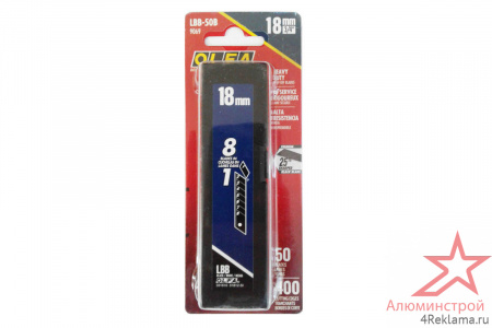 Сменные лезвия OLFA LBB-50B 18мм BLACK MAX, 50 шт.