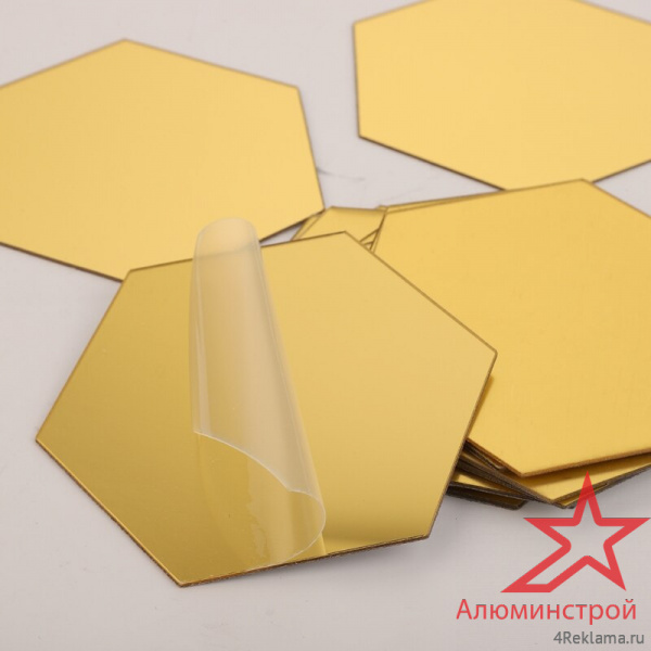 Зеркальный полистирол GEBAU 2000x1000x1 золото